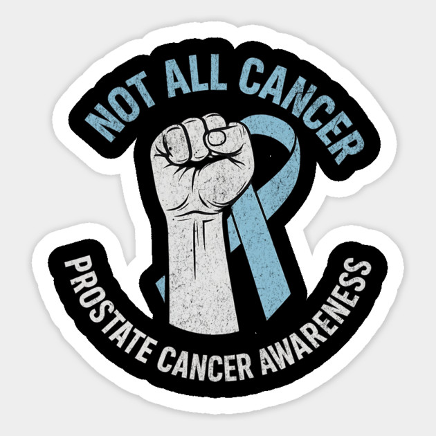 Not All Cancer Is Pink Prostate Cancer Awareness Ribbon Light Blue Magnet by ArtistTee ⭐⭐⭐⭐⭐