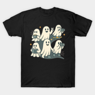 Retro Halloween Ghost Science Teacher Funny Laboratory Shirt T-Shirt