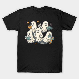 Retro Halloween Ghost Science Teacher Laboratory Funny Shirt T-Shirt