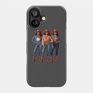 Black Cowgirl Western Rodeo Melanin Black History Texas Phone Case