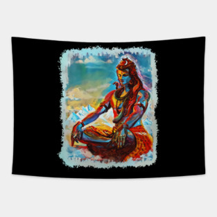 Shiva Graphic Tapestry
