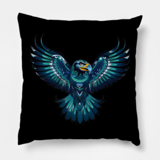 Seahawk Bird Art For Seattle Football Sports Fan - josephhynesva #89 Pillow