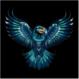 Seahawk Bird Art For Seattle Football Sports Fan - josephhynesva #89 Posters and Art