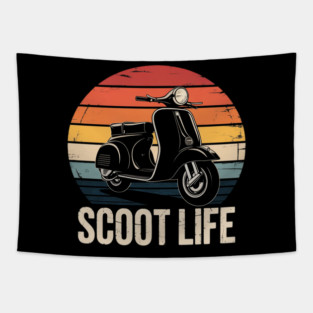 Scoot Life Scooter  Moped Tapestry