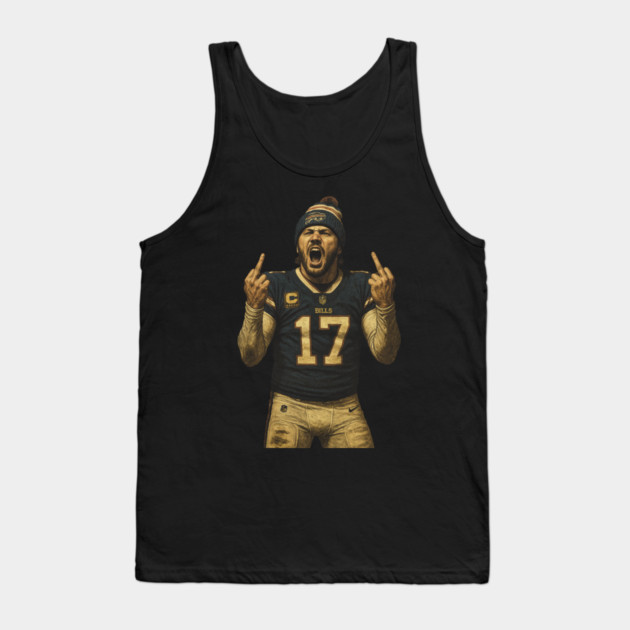 Josh Allen Flipping The Bird Vintage HD Classic Tank Top by Dianbob market