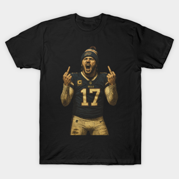 Josh Allen Flipping The Bird Vintage HD Classic T-Shirt by Dianbob market