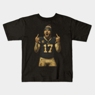 Josh Allen Flipping The Bird Vintage HD Classic Kids T-Shirt