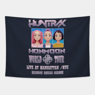 kpop Huntrix Honmoon world tour NYC Tapestry