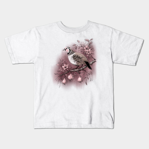 Partridge in a Pear Tree Kids T-Shirt by H. R. Sinclair