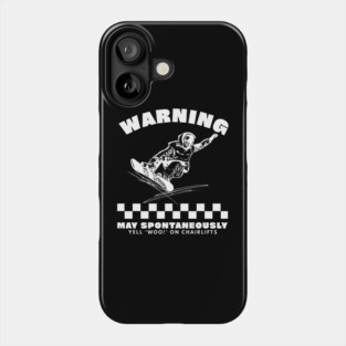 Snowboard yelling Phone Case
