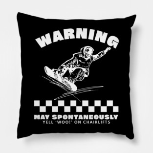 Snowboard yelling Pillow