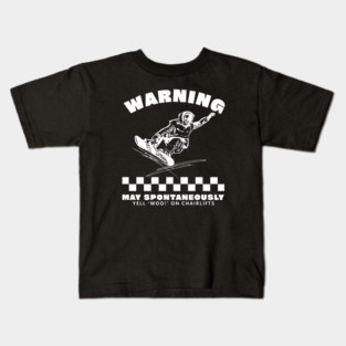 Snowboard yelling Kids T-Shirt