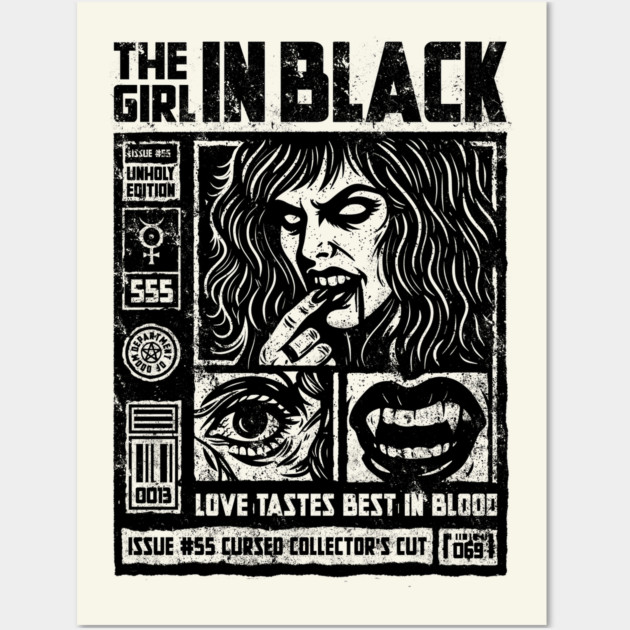 THE GIRL IN BLACK Wall Art by artslaves