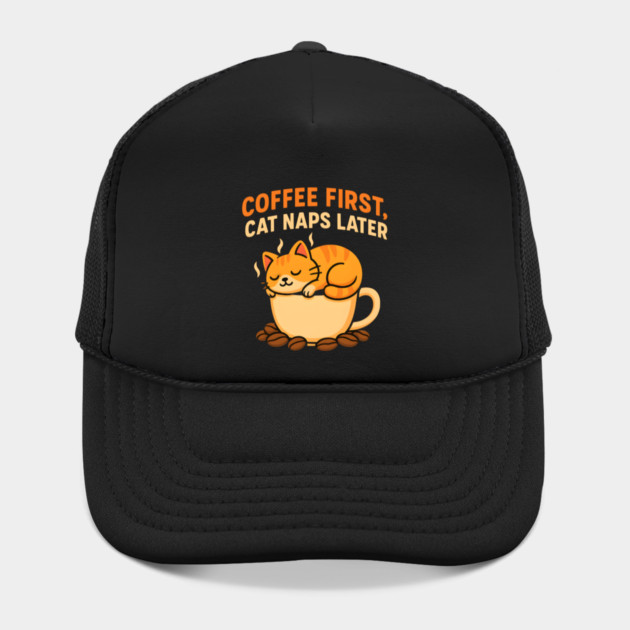 Coffee First Cat Naps Later – Cute Cat Coffee Lover Quote Graphic by MakerMind8.2