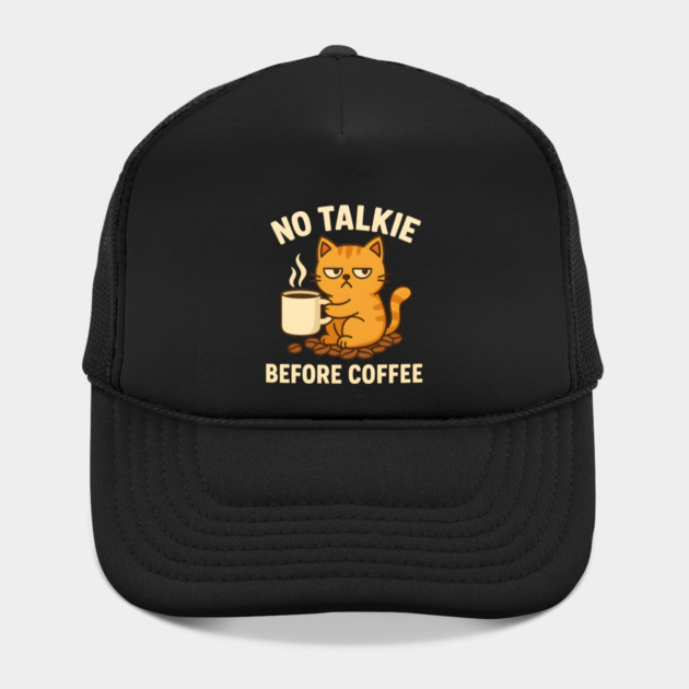 No Talkie Before Coffee – Grumpy Cat Funny Coffee Quote Graphic by MakerMind8.2