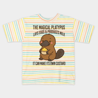 The Magical Platypus Lays Eggs & Produces Milk, Can Make Its Own Custard! Kids T-Shirt