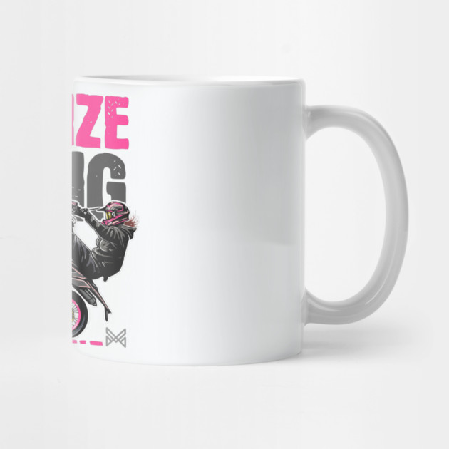 Girl Motorcycle Stunt Art | Wheelie Sportbike Illustration by monsalveautos