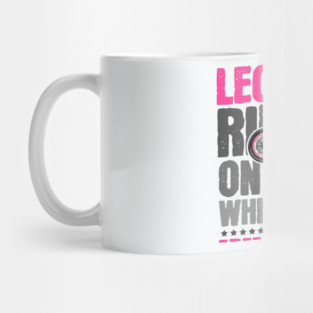 Girl Motorcycle Stunt Art | Wheelie Sportbike Illustration Mug