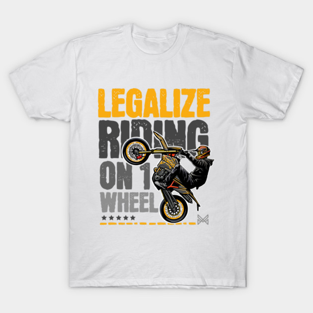 Motorcycle Stunt Art | Extreme Rider Design T-Shirt by monsalveautos