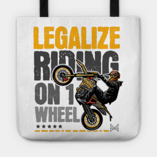 Motorcycle Stunt Art | Extreme Rider Design Tote