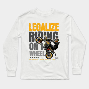 Motorcycle Stunt Art | Extreme Rider Design Long Sleeve T-Shirt