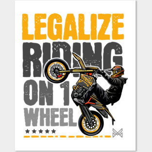 Motorcycle Stunt Art | Extreme Rider Design Posters and Art