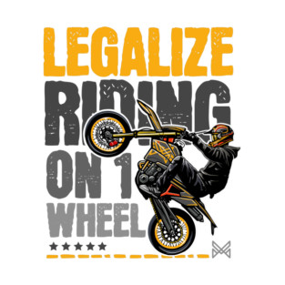 Motorcycle Stunt Art | Extreme Rider Design T-Shirt