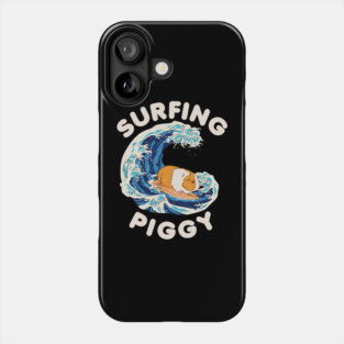 Guinea Pig Surfing Piggy Graphic Guinea Pig Owner Cavy Animal Lover Phone Case