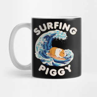 Guinea Pig Surfing Piggy Graphic Guinea Pig Owner Cavy Animal Lover Mug