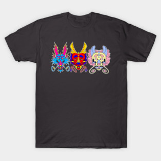 Eastern Dragon Trio (White Boarder) T-Shirt