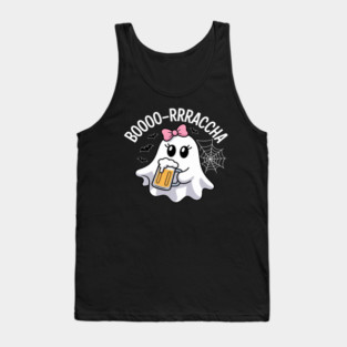 Booo-rrraaccha Funny Ghost Beer Halloween Spooky Season Tank Top
