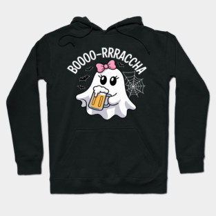 Booo-rrraaccha Funny Ghost Beer Halloween Spooky Season Hoodie