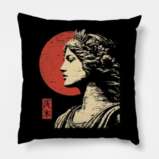 Aphrodite Greek Goddess of Love Japanese Art Style Pillow