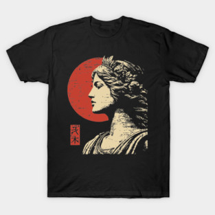 Aphrodite Greek Goddess of Love Japanese Art Style T-Shirt