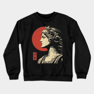 Aphrodite Greek Goddess of Love Japanese Art Style Crewneck Sweatshirt