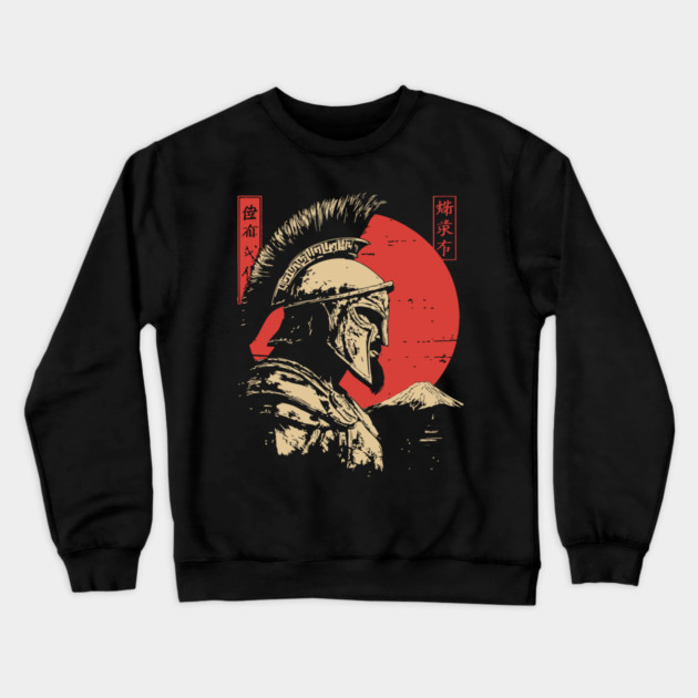 Ares Greek God of War Spartan Warrior Art Crewneck Sweatshirt by TuncGK