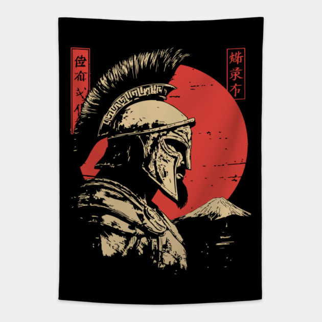 Ares Greek God of War Spartan Warrior Art Tapestry by TuncGK