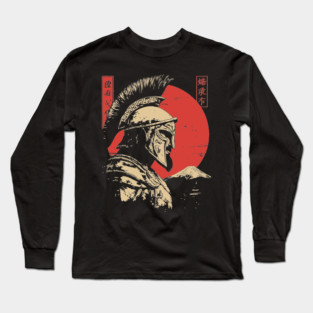 Ares Greek God of War Spartan Warrior Art Long Sleeve T-Shirt