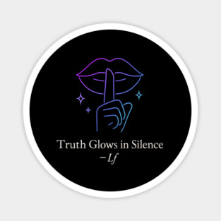 Truth Glows in Silence Aesthetic Line Art Magnet