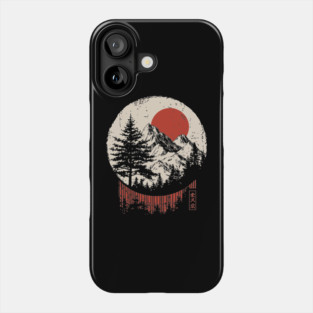 Vintage Colorado Rocky Mountains Japanese Art Style Phone Case