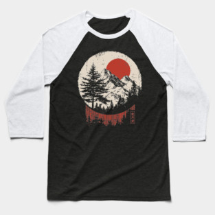 Vintage Colorado Rocky Mountains Japanese Art Style Baseball T-Shirt