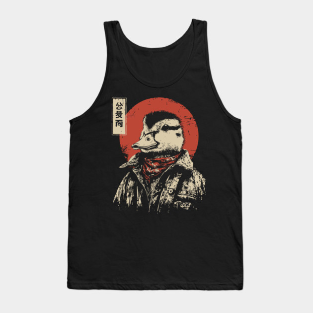 The Duck Rancher Cool Duck with Bandana Art Tank Top by TuncGK