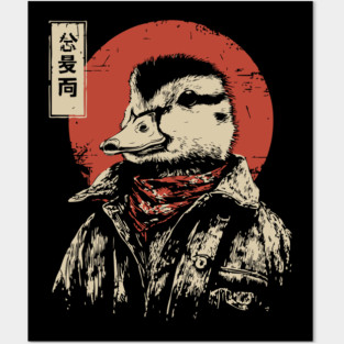 The Duck Rancher Cool Duck with Bandana Art Posters and Art