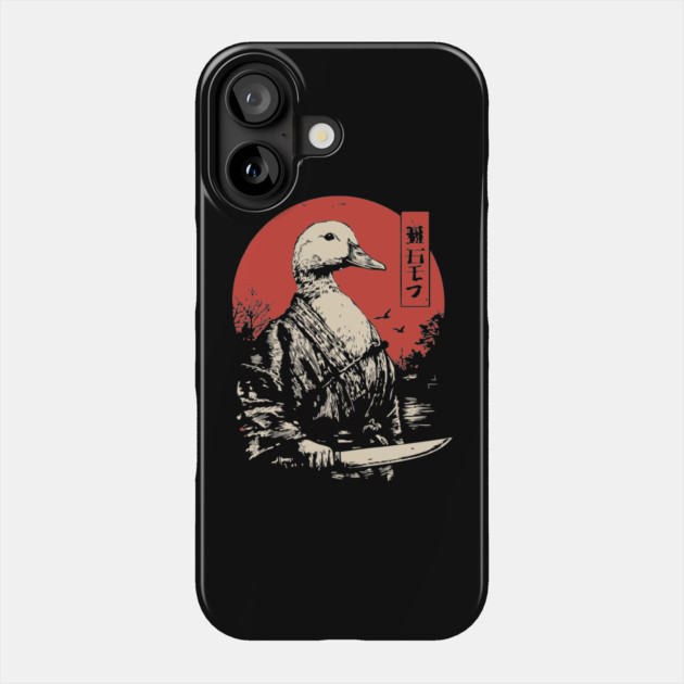 Menacing Duck with Knife Meme Japanese Ukiyo-e Phone Case by TuncGK