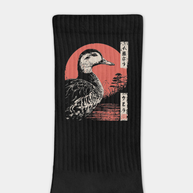 Serene Duck by the Water Vintage Japanese Art by TuncGK