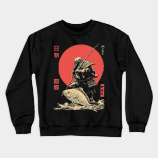 Ebisu Japanese God of Luck and Fishermen Vintage Crewneck Sweatshirt