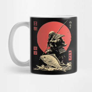 Ebisu Japanese God of Luck and Fishermen Vintage Mug