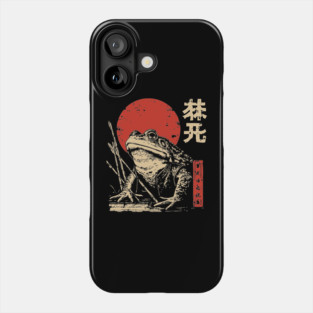 Epic Zen Frog in a Swamp Japanese Ukiyo-e Art Phone Case