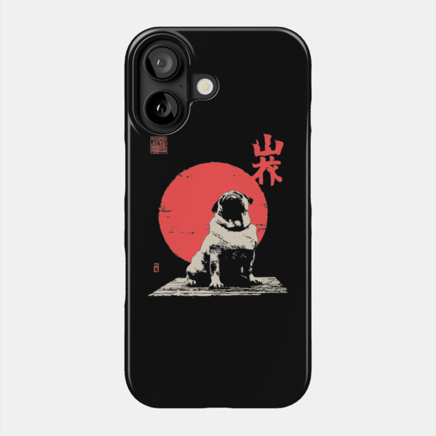 The Majestic Fat Pug Vintage Japanese Style Art Phone Case by TuncGK