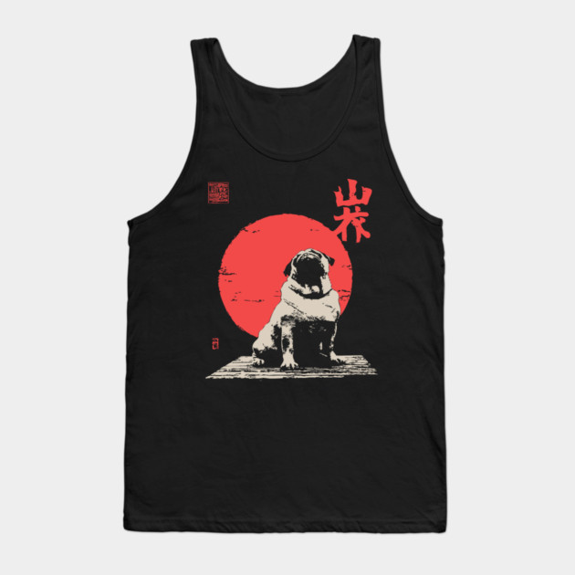 The Majestic Fat Pug Vintage Japanese Style Art Tank Top by TuncGK
